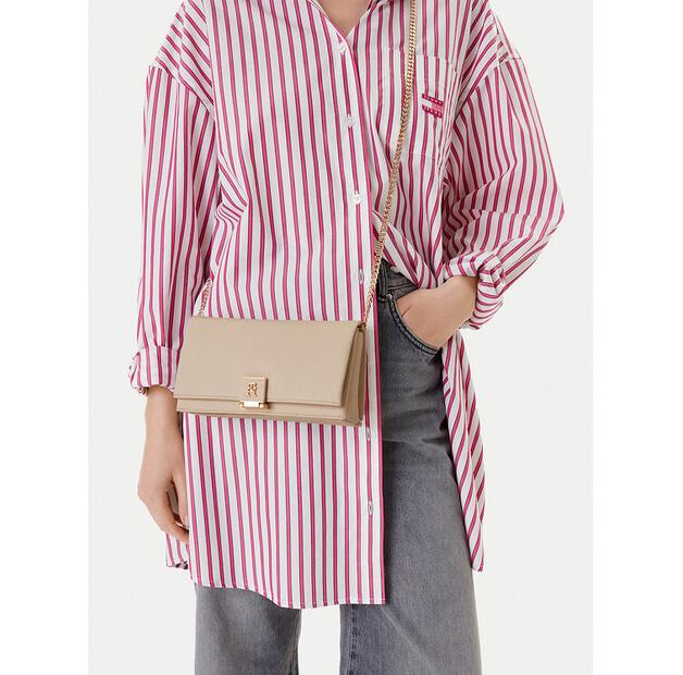 Сумочка Tommy Hilfiger Th Her Flap W Chain AW0AW17403 бежевый