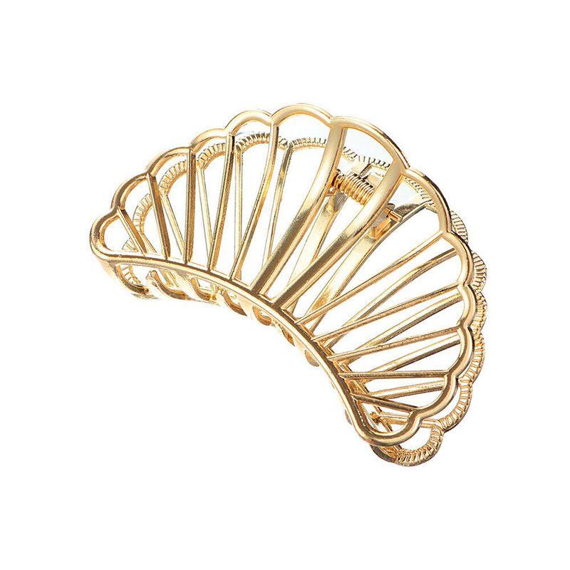 Fashionable Gold Metal Hair Claw Clips Chic Headwear For Daily And Special Events
