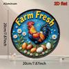 Farm Rooster Eggs Metal Wall Art Kitchen Decor Vintage Tin Sign Home Decoration