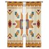 Ethnische geometrische Textur Tüll-Fenstervorhang, durchsichtige Volants, Vorhänge für Wohnzimmer, Heimdekoration, Drape-Panel