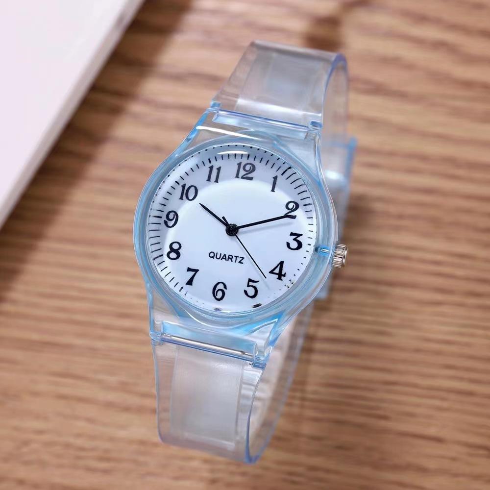 Ladies' Watch Simple European and American Student Watch Transparent Silicone Digital Women's Fashion Quartz Watches