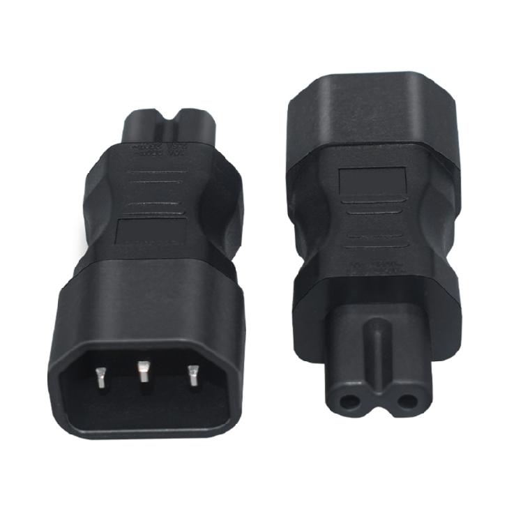 IEC320 C14 To C7, Cloverleafs Male To Figure 8 Female Adapter, 3Pin C14 Male Plugs To C7 Female Power Adapter Converters