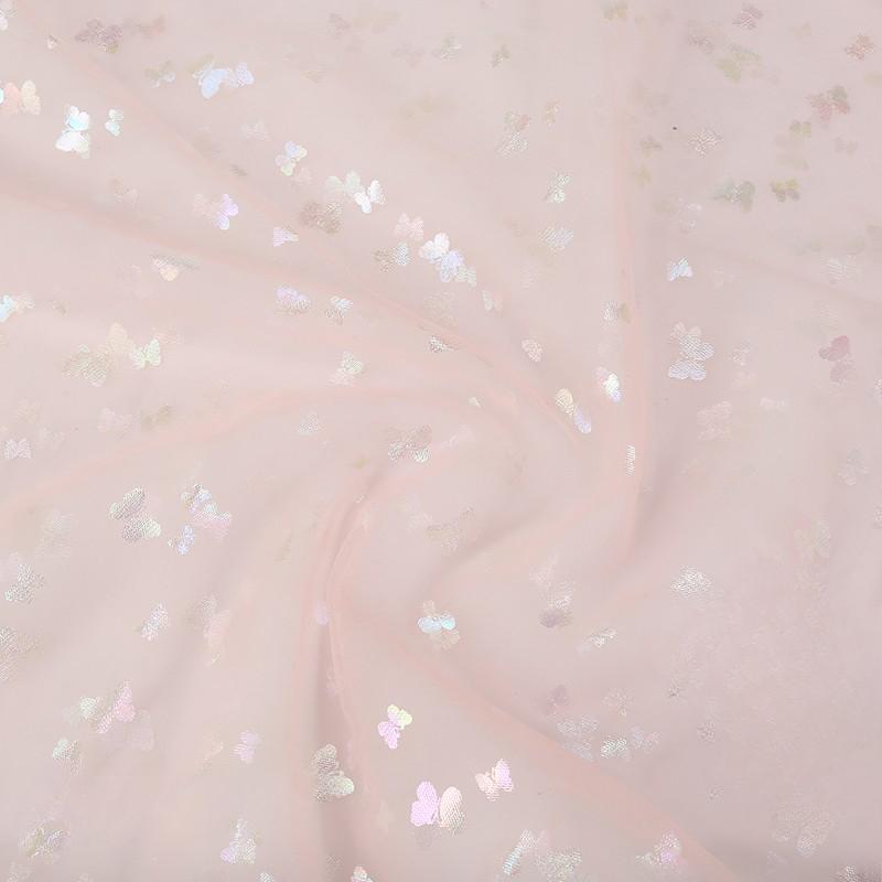 100x150cm Fancy Feather Butterfly Gauze Wedding Dress Shampooy Skirt Gauze Stage Costume Fabric Background Decorative Foil Gauze