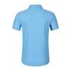 Mens Casual Loose Jacquard Striped Short Sleeve Button Down Shirt