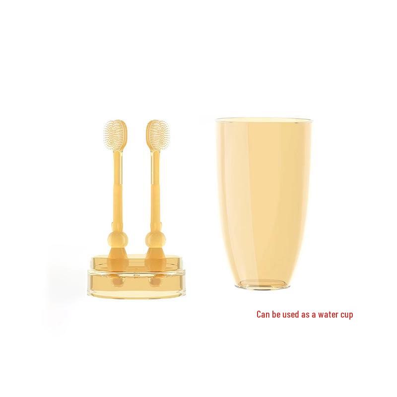 Ulepszona Miękka Silikonowa Szczoteczka do Zębów dla Niemowląt i Skrobak do Języka dla 0-18 Miesięcy - Zawiera Pudełko do Przechowywania