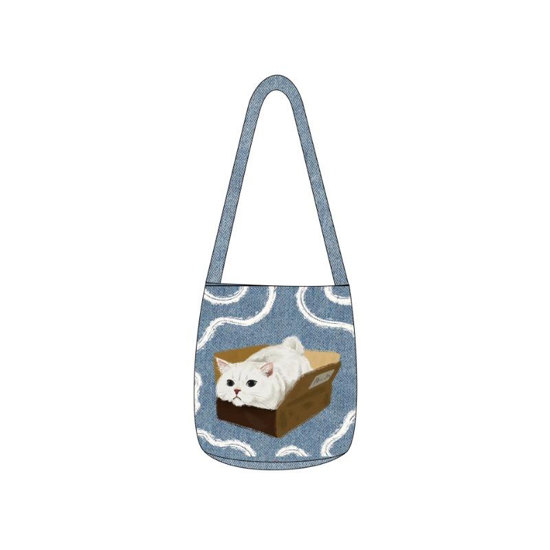 

The Large-capacity Relaxed Cat-shaped Single-shoulder Crossbody Bag Has A Unique Design синій