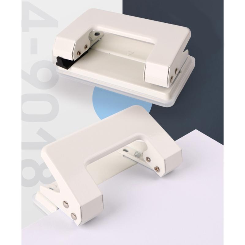 Paper Puncher Punching Machine 2 Holes Punch Portable Paper Punch Manual Puncher Office School Supplies for Student