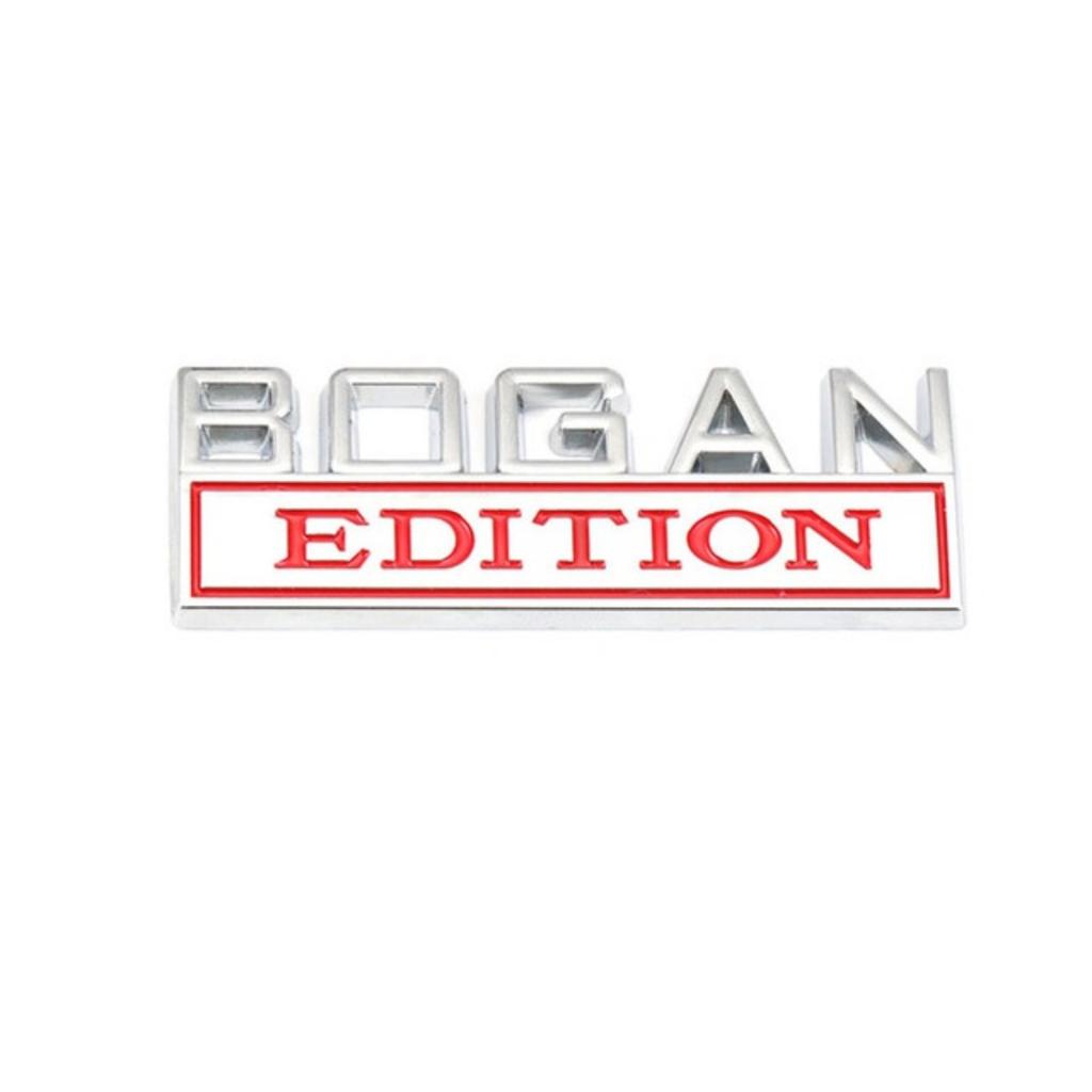1Pc 3D Metal Bogan Edition Logo Car Front Grille Badge Side Fender Rear Trunk Emblem Sticker Decal