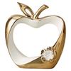 Golden Hollow Apple Miniatures Sculptures Ceramic Handicrafts Figurines Decoration Crafts Office Home Decoration Accessories