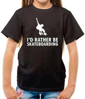 I'd Rather Be Skateboarding - Kids T-Shirt - Skating - Skate Board - Skater Gift