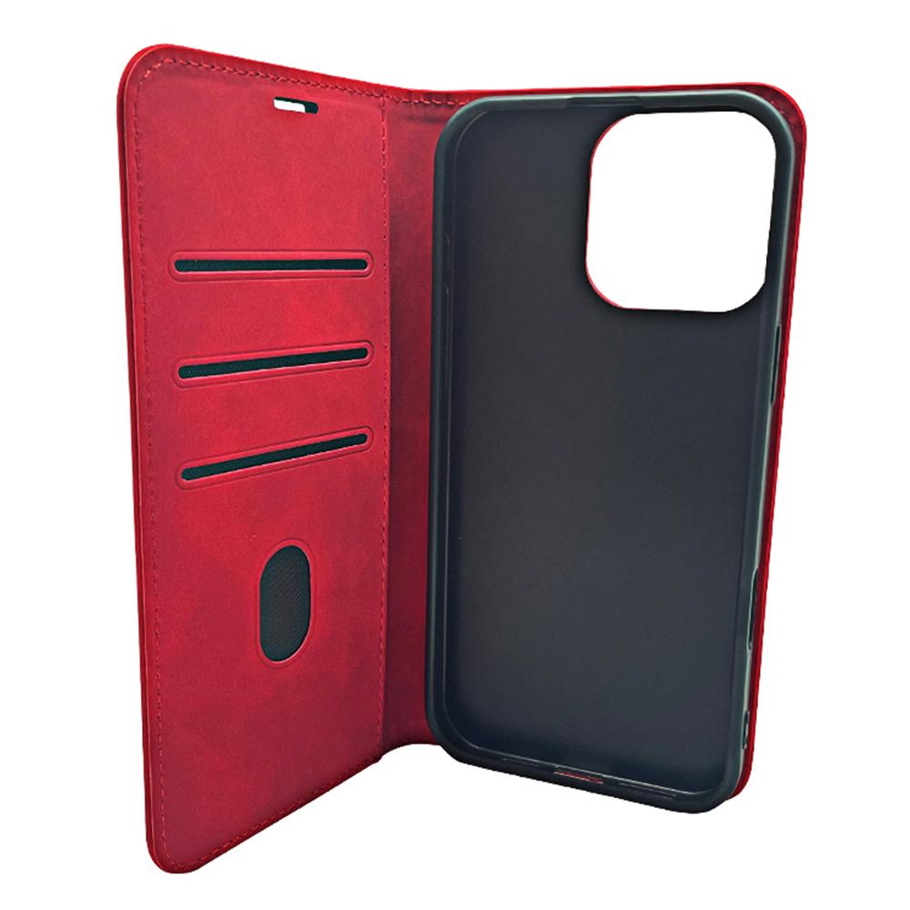 Etui Smart Suede Do Iphone 16 Pro 6,3" Czerwone