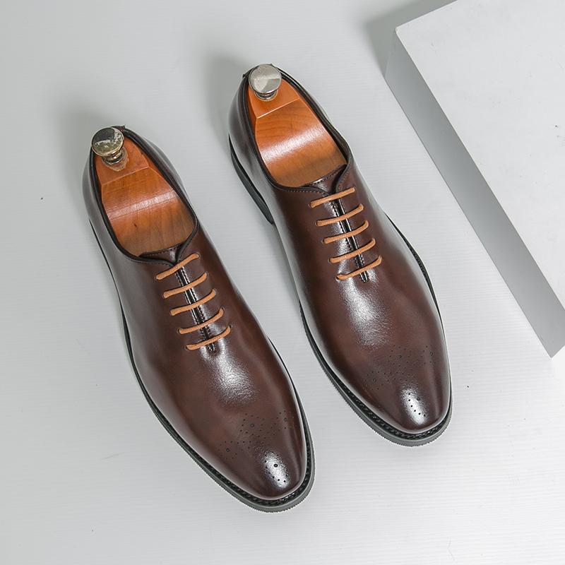 Męskie Buty Eleganckie Trend Ślubne Społeczne Codzienne Skórzane Męskie Biurowe Codzienne Buty Biznesowe Formalne Buty Oxford Męskie