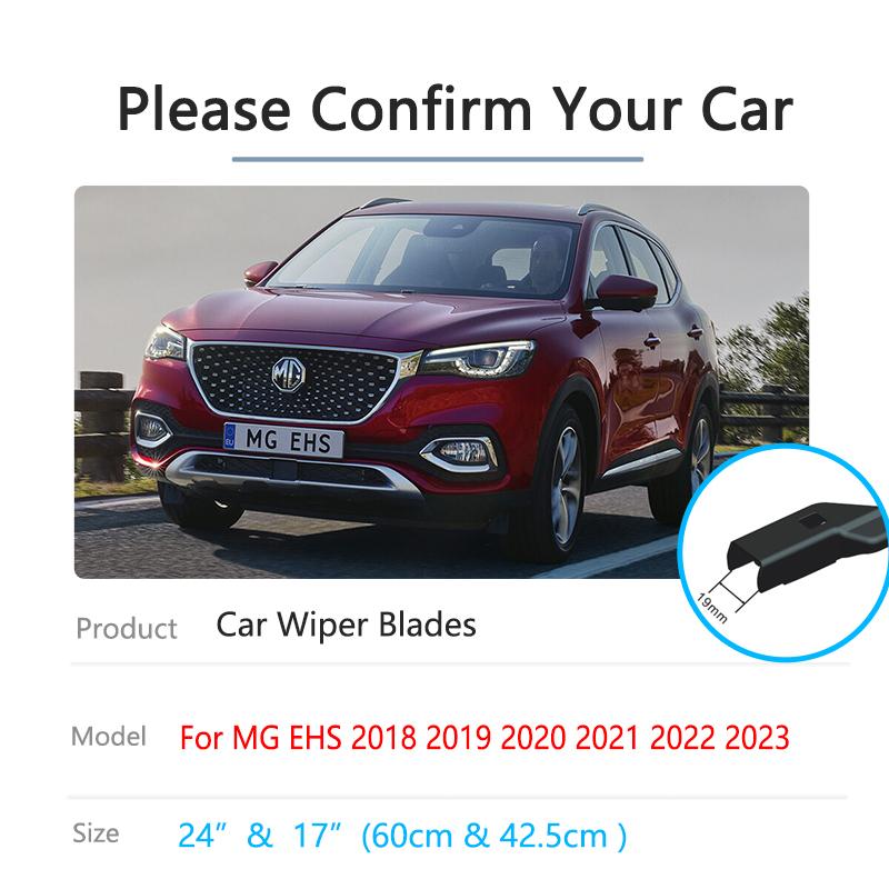 For MG HS MGHS EHS PHEV AS23 2018    2022 2023 Front Rear Wiper Blade Brushes Cleaning Windows Windshield
