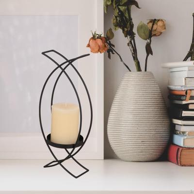 Candle Holder Dinner Table Ornament Iron Elegant Stable Base Home Decor Centerpiece Metal