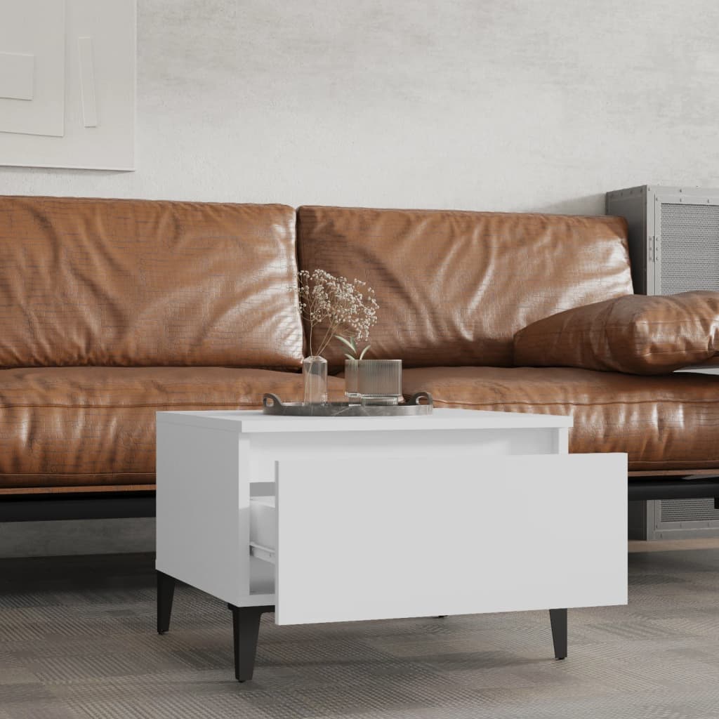 Minimalistischer Sofatisch Im Minimalistischen Stil 2 Stück Aufbewahrungstisch Mit Schubladen, TV-Sideboard Für Das Wohnzimmer, 50x46x50 Cm