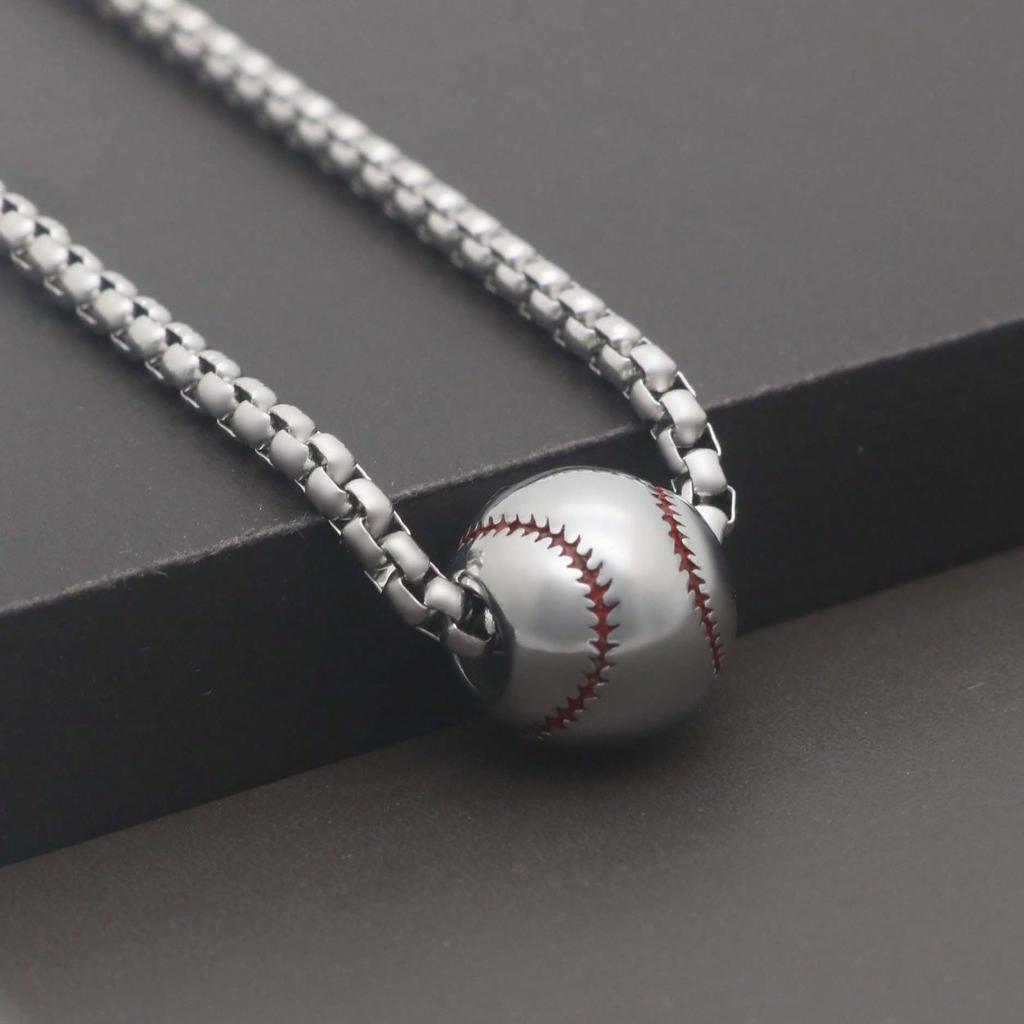 Stainless Steel Baseball Necklace For Men Women Jewelry Baseball Accessories