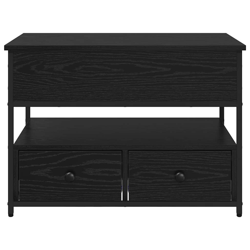 Coffee Table Black Oak Effect 70 x 50 x 54.5 cm Engineered Wood