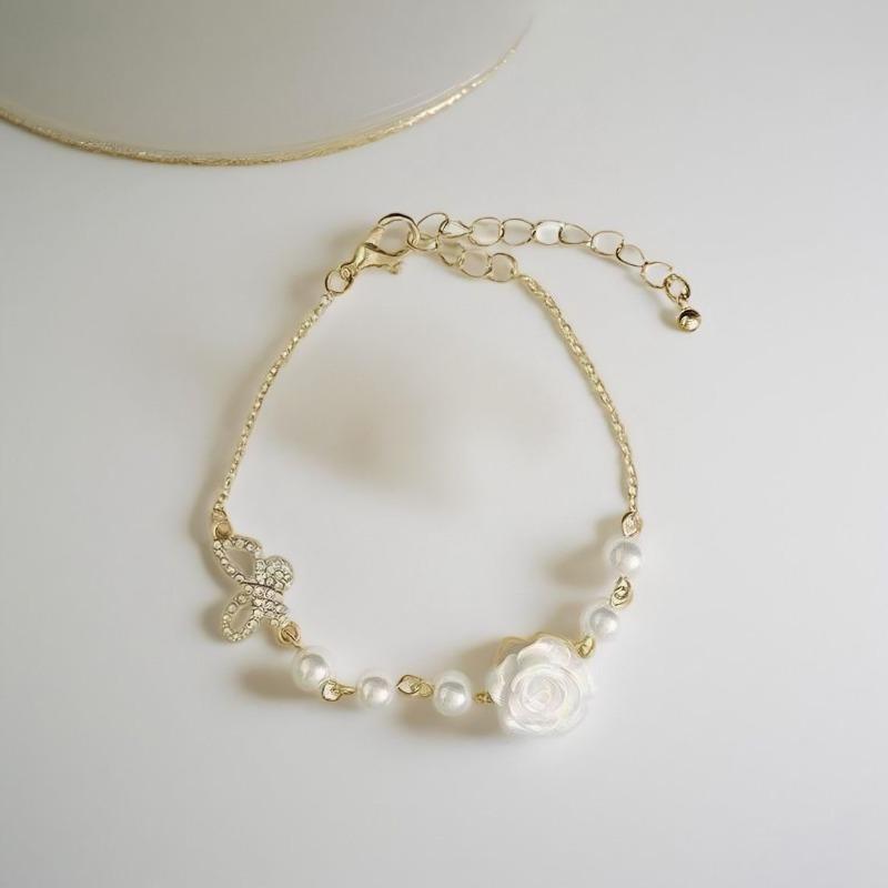 

Браслет с цветком камелии - Новый стиль, роскошный, минималистичный, элегантный, ручной работы, с подвеской, ожерелье Hand bracelet