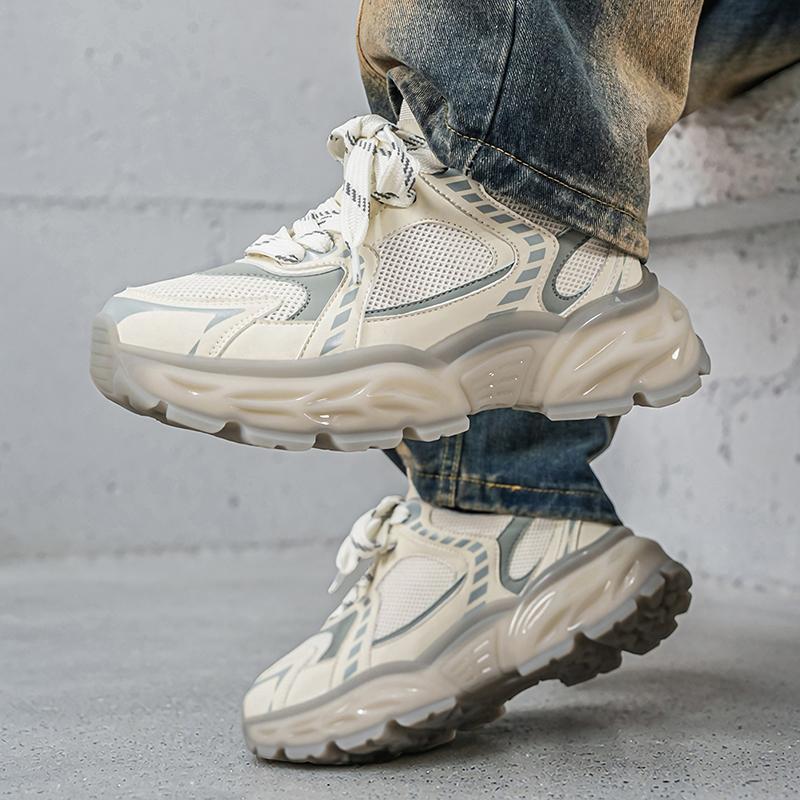 Chunky Sneakers Four Seasons Breathable Lightweight Soft Sole Outdoor Racing Running Shoes Casual Anti Slip Speed Sports Shoes