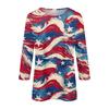 Women's Fashion Casual Seven-Point Sleeve Print Round Neck Top