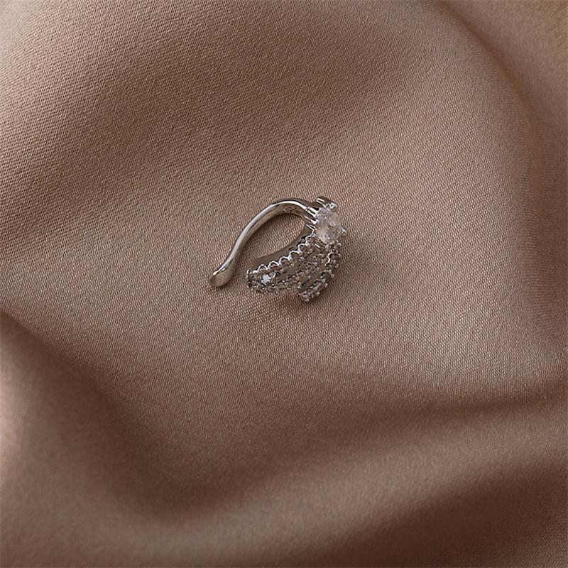 Zirconium Stone-inlaid Earbone Clip Ear Nail