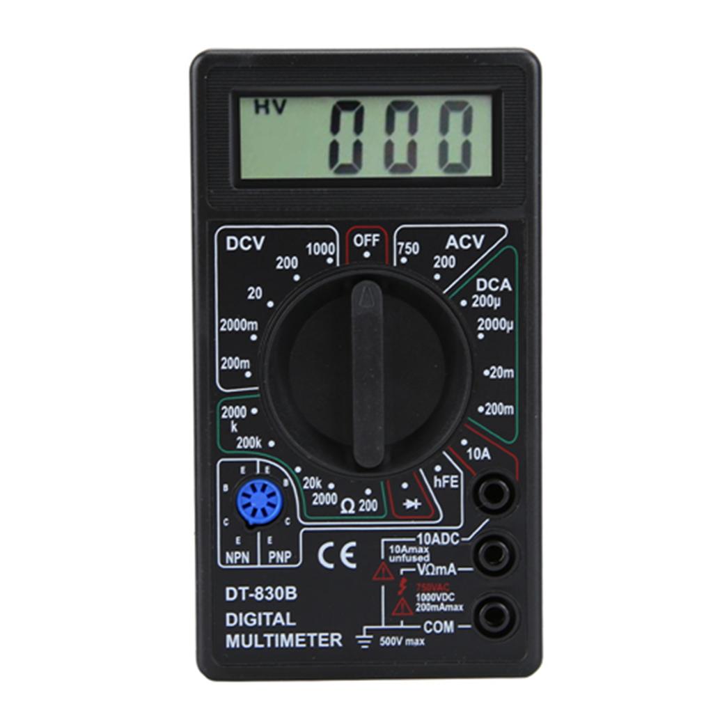 DT 830B Multifunctional Portable LCD Digital Multimeter Amp Volt Ohm Tester Voltmeter Ohmmeter MeterDT 830B Black