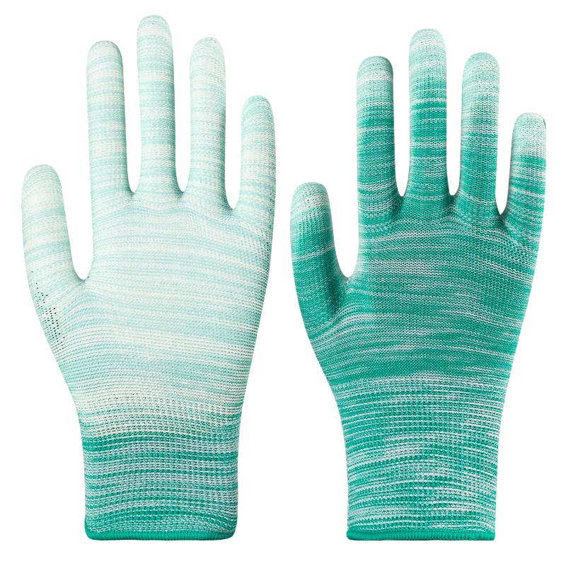 PU Antistatische Handschuhe - Atmungsaktiv, Abriebfest, Rutschfest, Getauchter Gummi, Finger- und Handflächenbeschichtet für Elektronikarbeiten