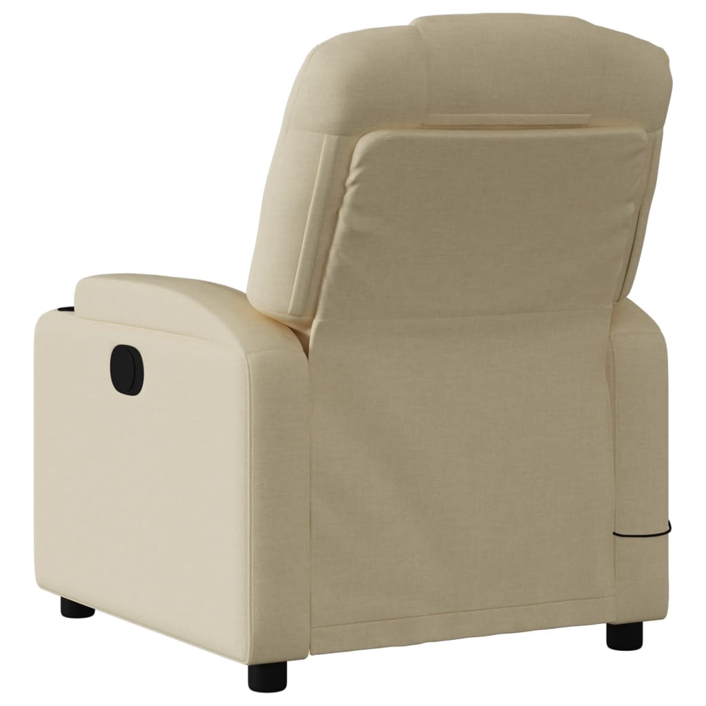 Cream Fabric Recliner Chair