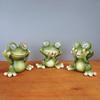 Frog Ornament Solar Light Home Decor Accessories Kawaii Resin Craft Desktop Figurines Living Room Decoration Kids Room Ornaments
