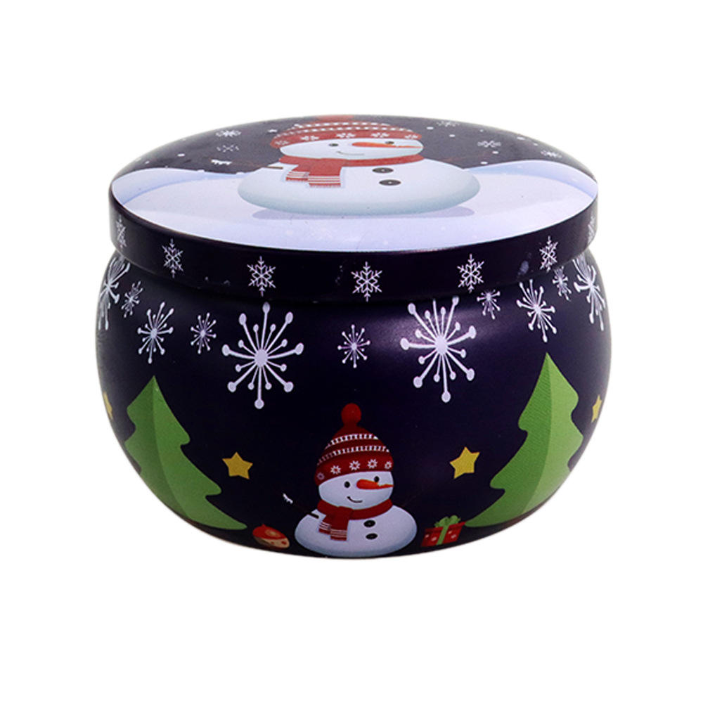 Christmas Round Gift Boxes Ball Shaped Tinplate Xmas Tree Hanging Ornament Christmas Candy Jar Cans New Year Navidad Decorations