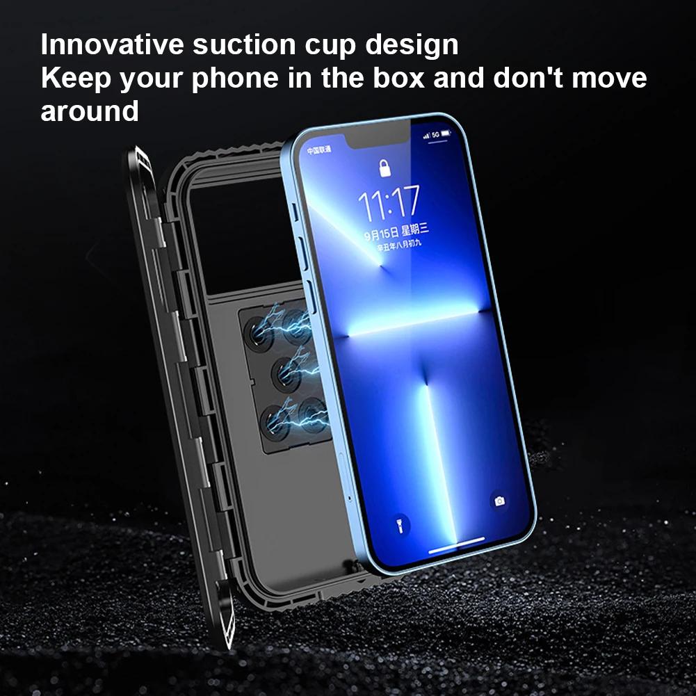 Motorbike Phone Stand Flexible Waterproof Rear View Mirror Phone Support Strong Suction Bicycle Phone Bracket for Phone 4-7 Inch