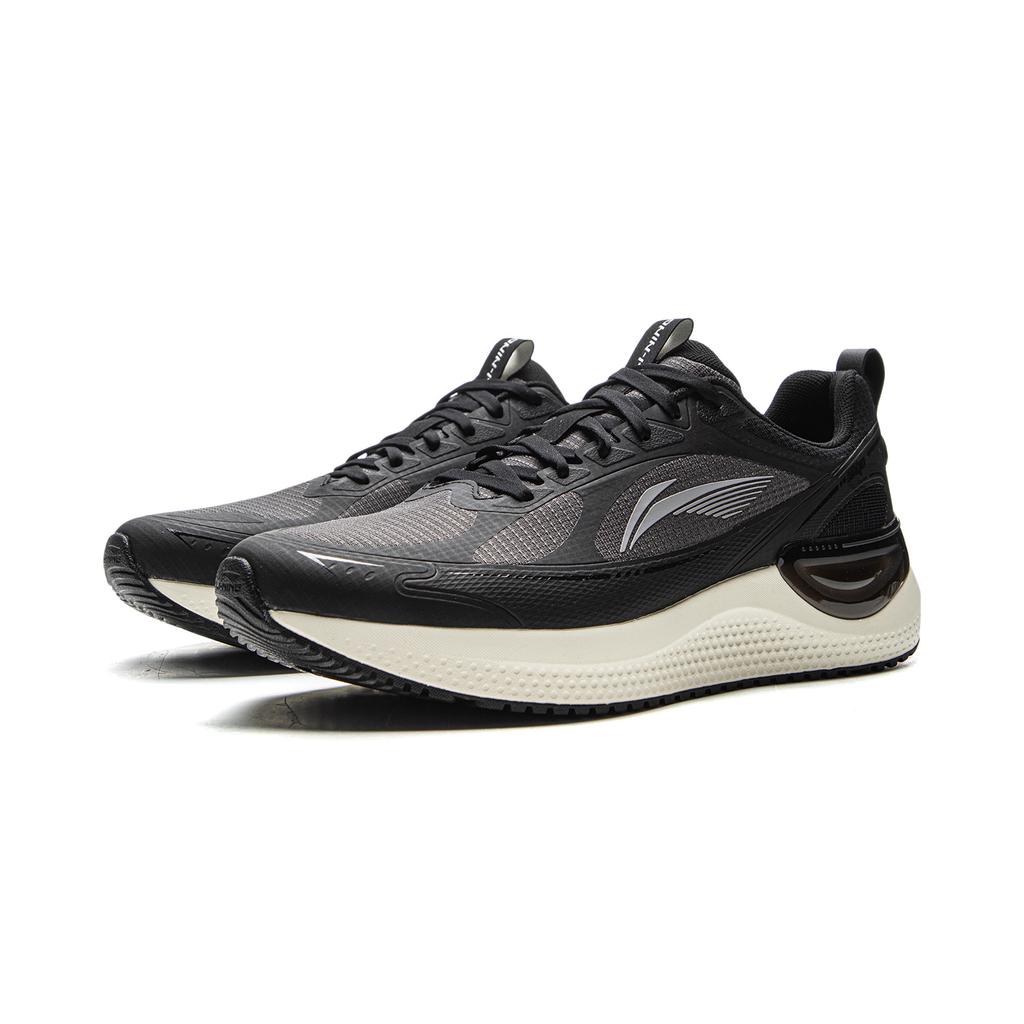 Li Ning Facile à Adapter 2 Amorti Antidérapant Résistant à l'Abrasion Respirant Basse Tige Chaussures de Course Homme Noir ARSV115-5
