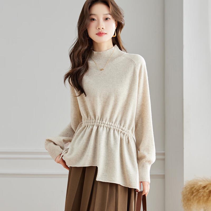 

Srcr Women s 100% Wool Mock Neck Slim Fit Sweater One Size