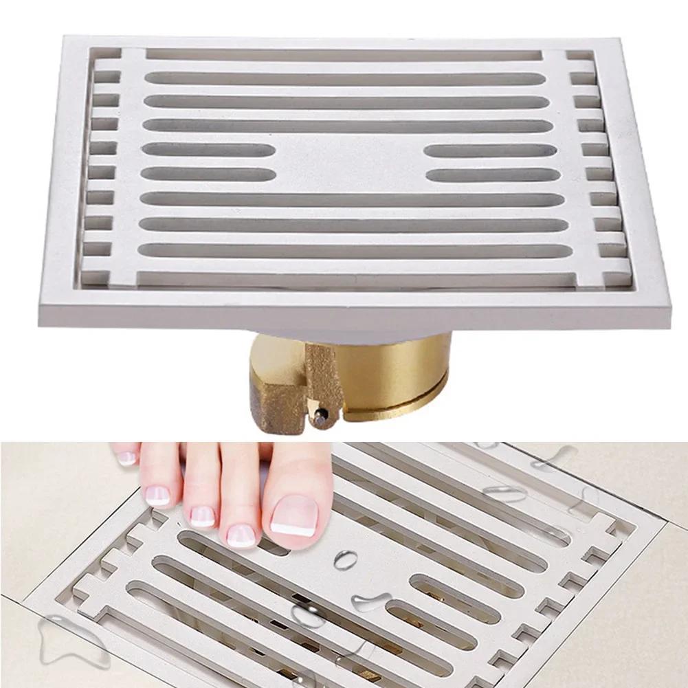 Shower Floor Drain Stainless Steel Floor Drain Toilet Bathroom Sewer Square Anti-odor Drainer Cover Bathroom Accessories