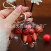 First Layer Cowhide Puppy Pendant Car Keychain Leather Rope Bag Pendant Accessories Zodiac Gifts