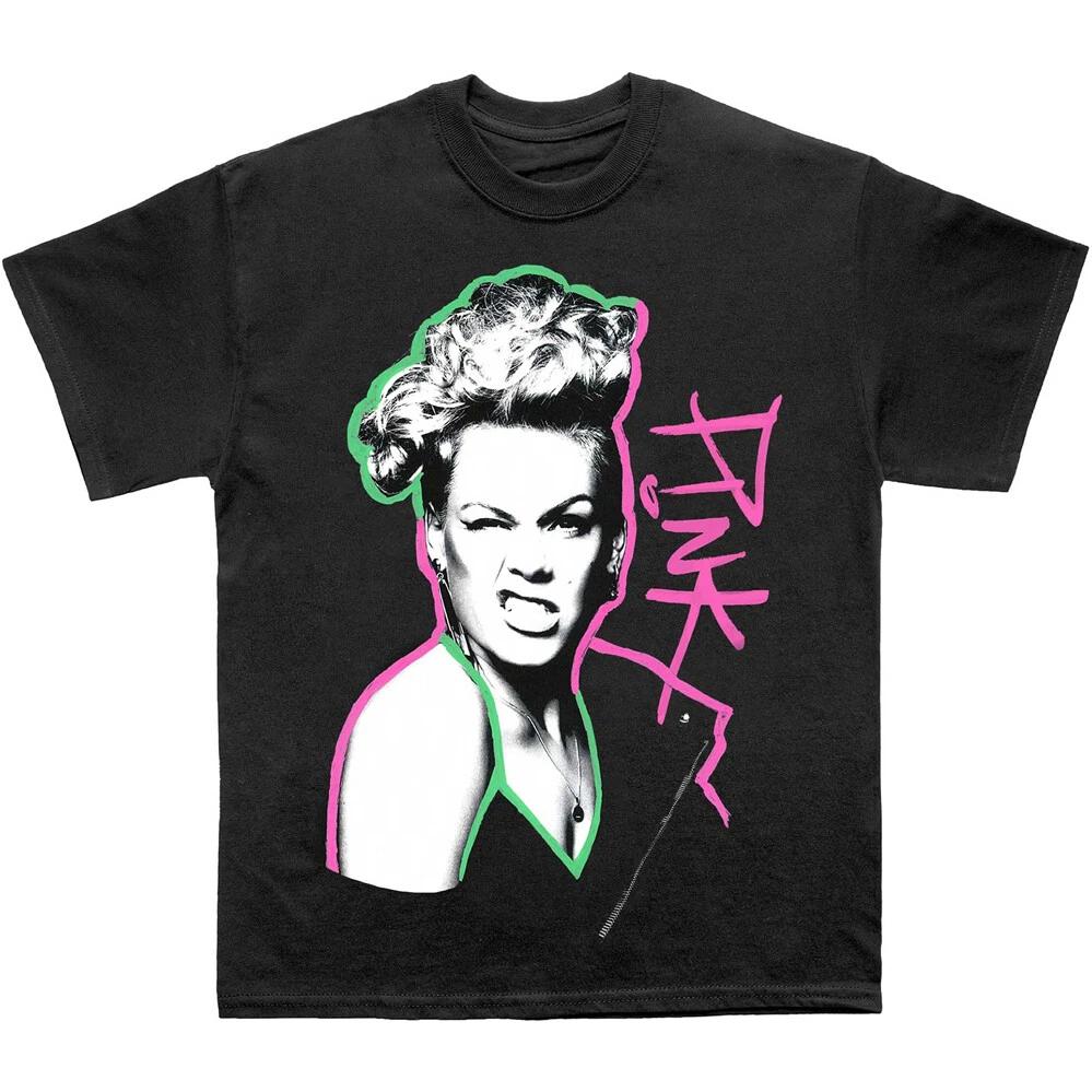 Pink - Paint Pen - Black t-shirt XXXL