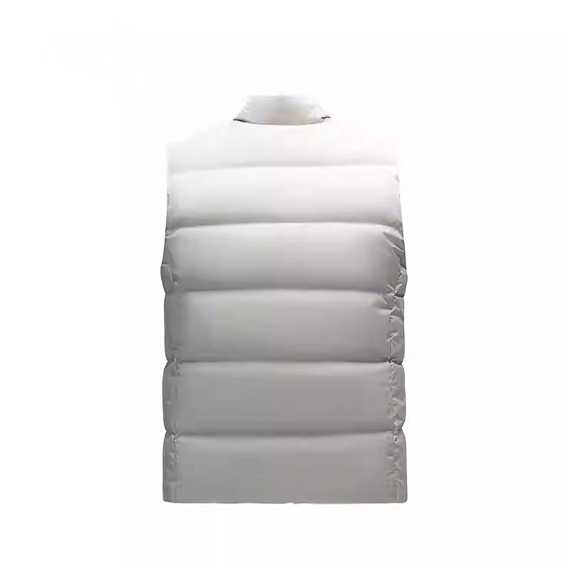 Anta Solid Color Zip Stand Collar Breathable Versatile Down Vest Men Vest Light-Chestnut-Gray 152447912-1