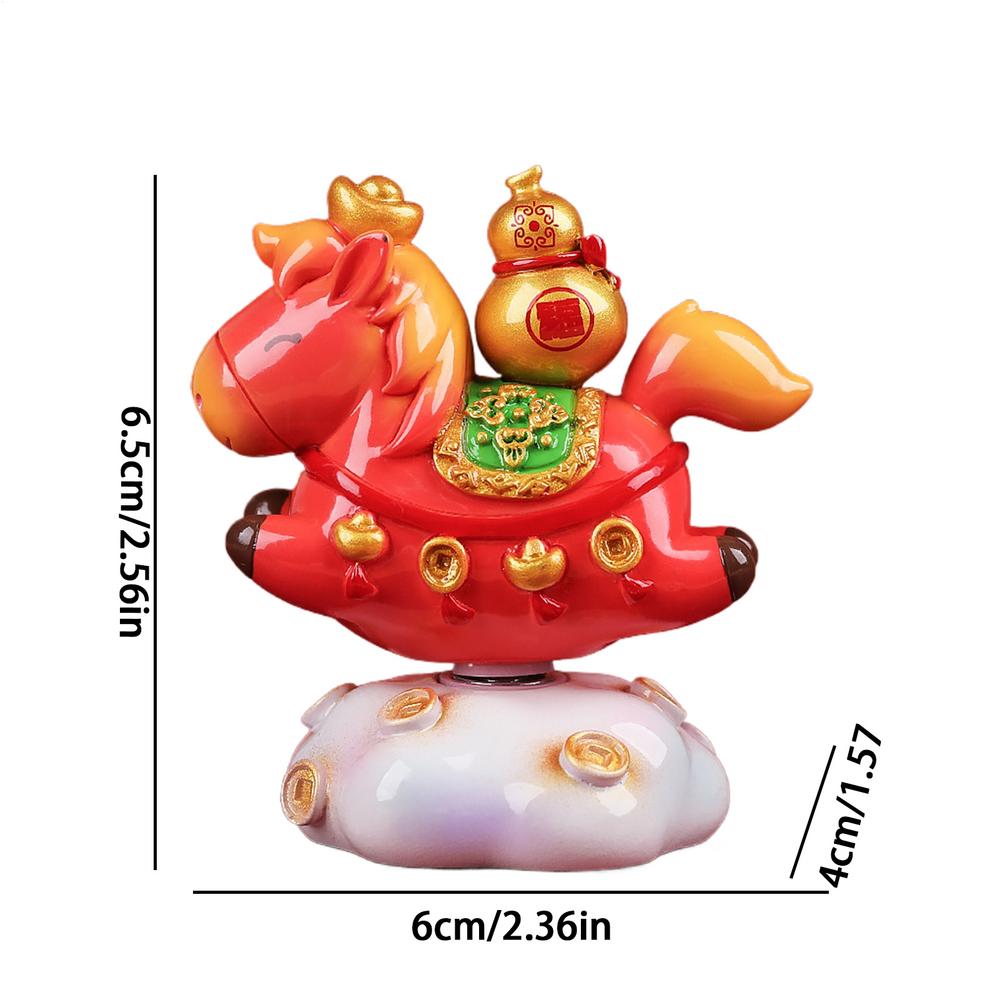 

Horse Sculpture Chinese Figurines Cute Lunar Year Animal Statues For Desktop Office Shelf Living Room Bedroom Kitchen Entryway красный