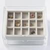 MUJI Overlapping Velvet Case Lattice for Acrylic W X 12cm D X Product 44596517 Cases, Gray, 15.5cm 2.5cm H, Number