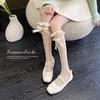 Female Summer Thin Sweet Lace Love Hollow Bow Pearl Stockings
