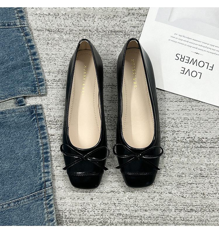 

Черные красные балетки Мэри Джейн с бантом для женщин – Мягкая подошва, Низкий каблук, С низким вырезом 36 чёрный