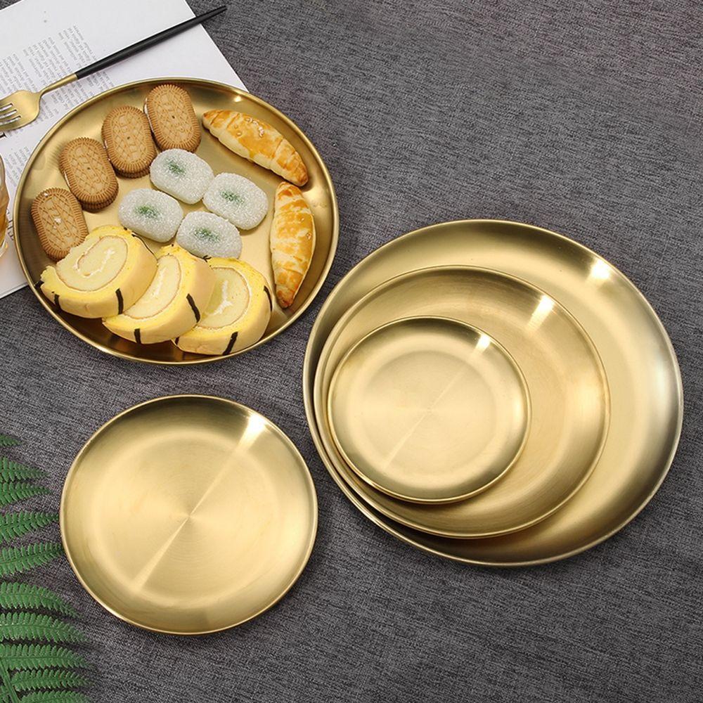 European Style Kitchen Round Western Steak Dining Plate Cake Tray Kitchen Tableware Serving Dish