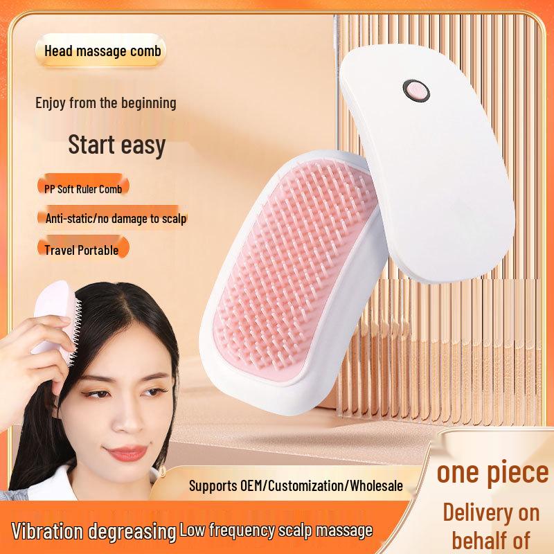 Electric Head Massager: Portable Hair & Scalp Meridian Massage Comb