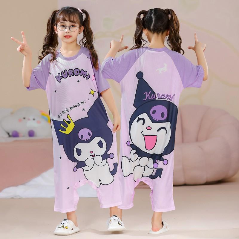 Kids One-Piece Pajamas Modal Sleepwear Girls Toddler Soft Breathable