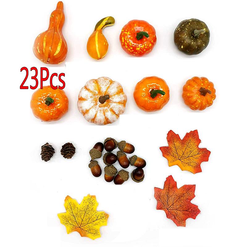 Ohstgp Artificial Pumpkin Lintel Wreath Pumpkin Garland Autumn Wreath for Front Door Hanging Wall Decoration,Fall Harvest,Thanksgiving,Halloween Decoration