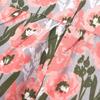 Apron Floral Print Apron 247074 Pink [Kusuguru Japan] A-Line M-L