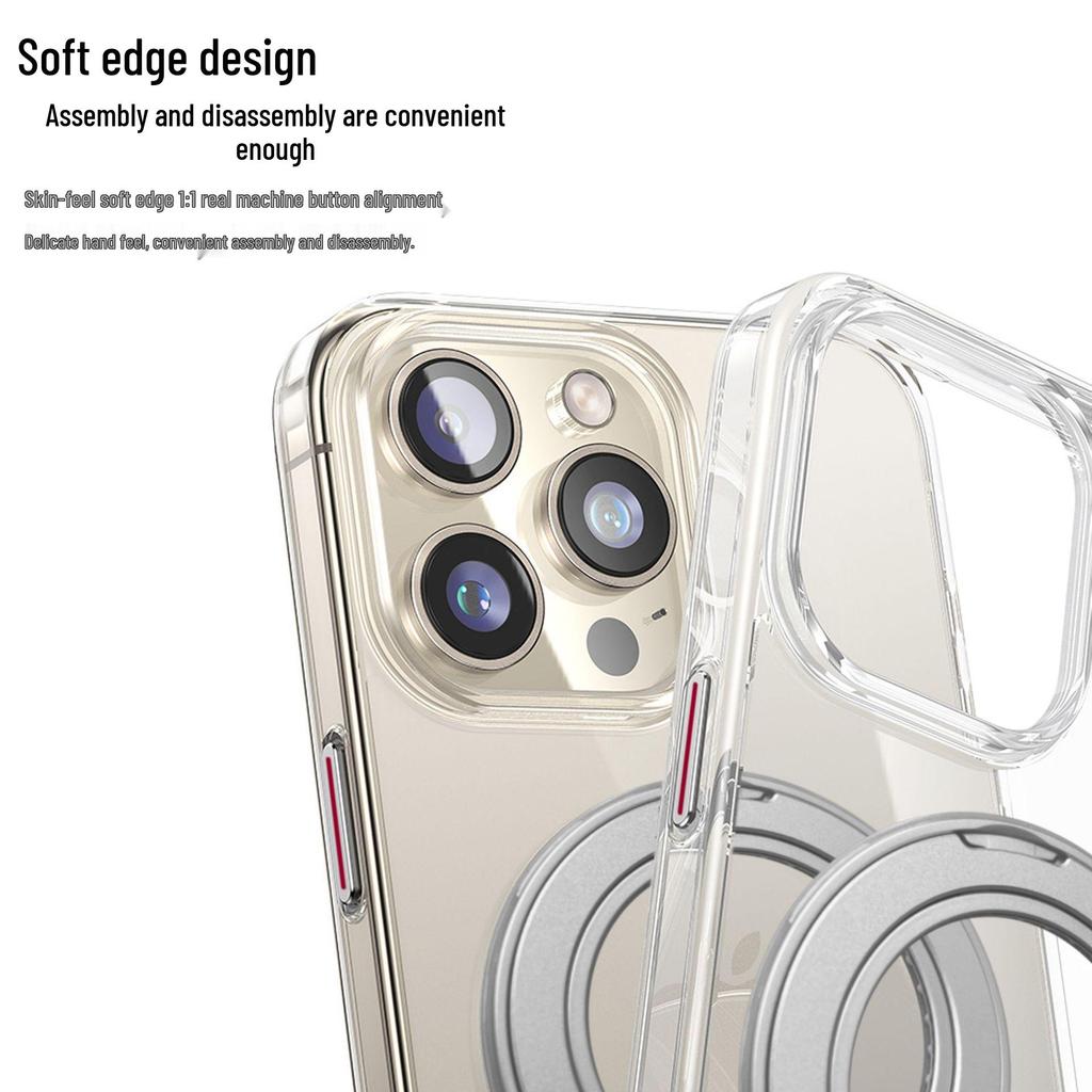 360° Rotating Magnetic Stand Drop-proof Case for iPhone 16 Pro Max