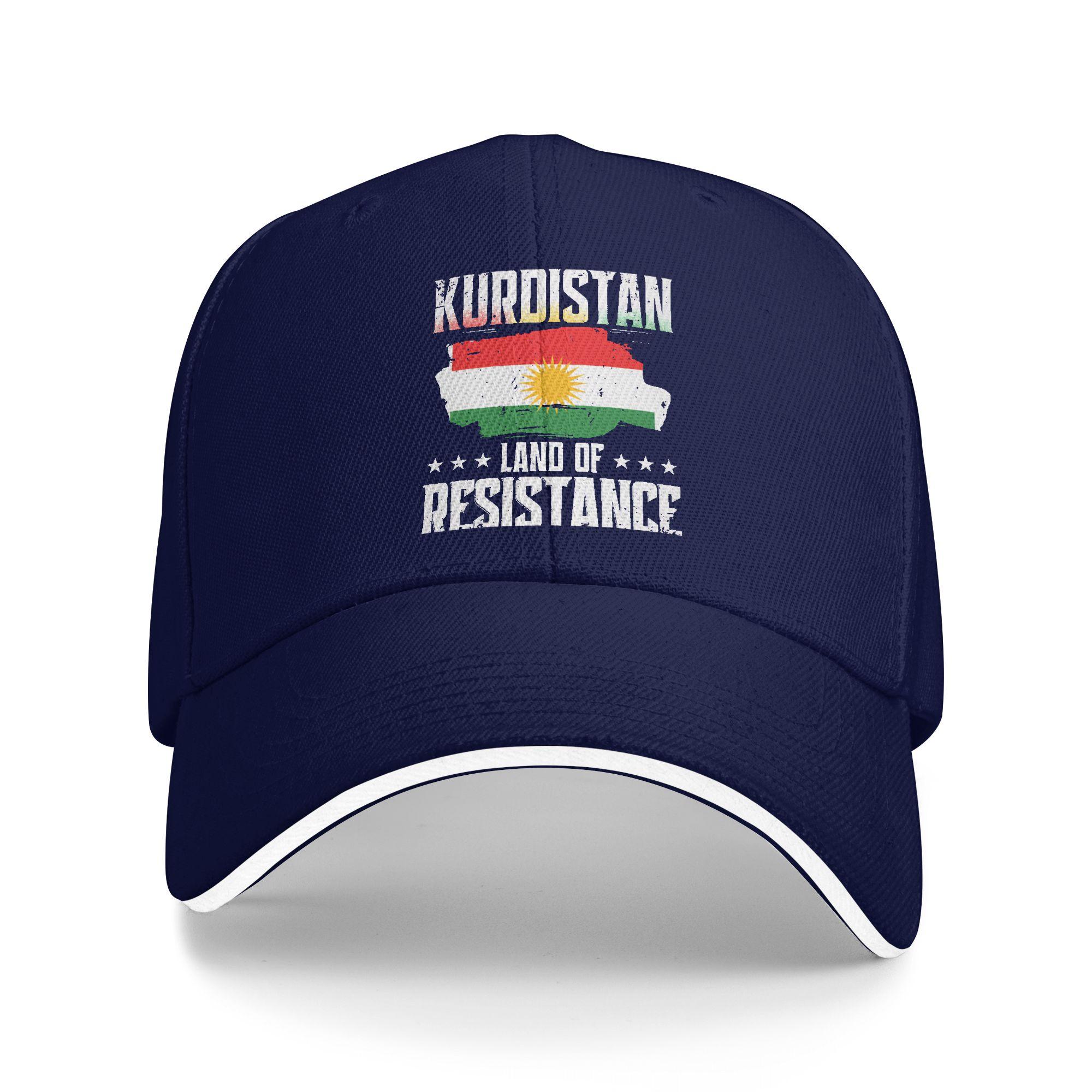 Männer Frauen Kurdistan Land des Widerstands Kurdisch Kurde Sandwich Hüte, Outdoor Baseballkappe Sonnenhut Atmungsaktive Sonnenhüte Sommer One Size blue