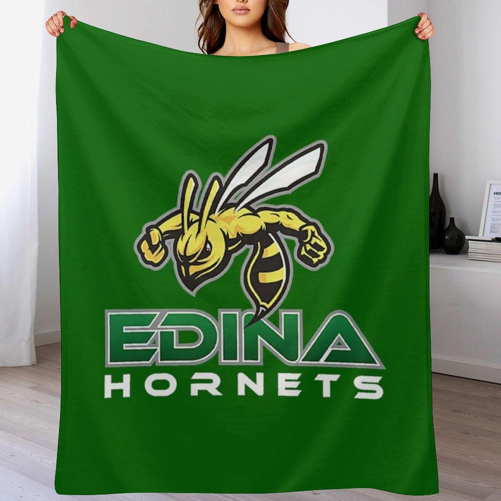 

Edina Hornets Throw Blanket Wrinkle Resistant Lightweight Blanket 102x76cm(40x30in)