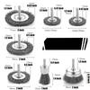 1/4 Zoll Sechskant Schaft Drahtbürstenrad Tassenschleifbürsten Set 10er Pack Drahtbürsten für Bohrmaschine 0,012 Zoll Grob Kohlenstoffstahl Gezopftes Drahtbürstenrad
